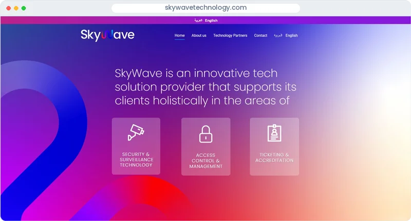 Skywave Technology website homepage